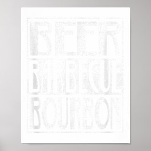 Alcohol Beer Smoke Grill Pork Barbeque Bourbon Bbq Poster