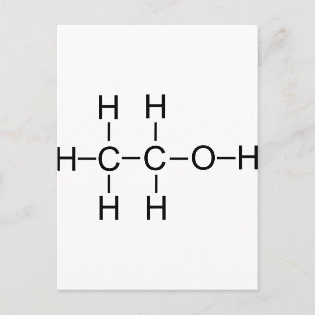 Alcohol - Chemical Formula Postcard (Front)