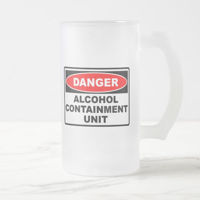 Alcohol Containment Unit Frosted Glass Beer Mug (Right)
