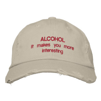 ALCOHOL EMBROIDERED HAT