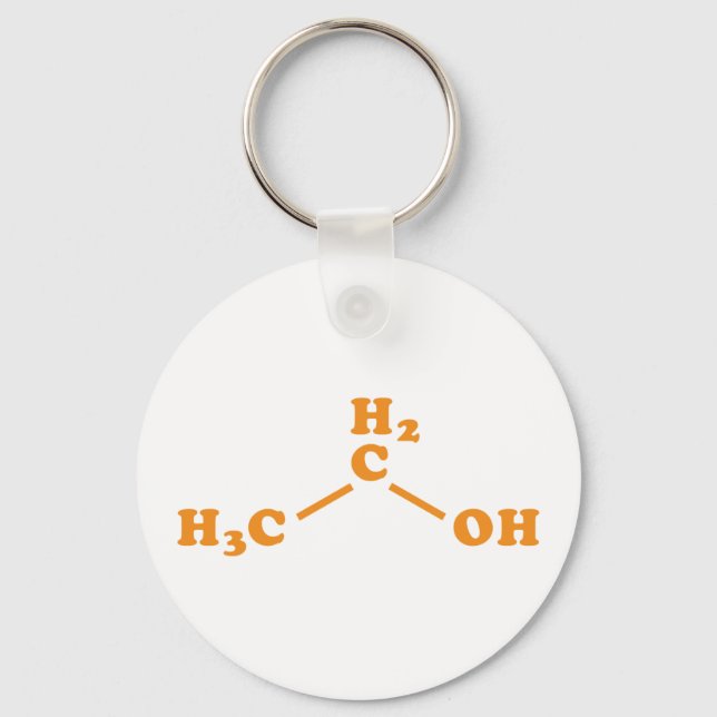 Alcohol Ethanol Molecular Chemical Formula Key Ring (Front)