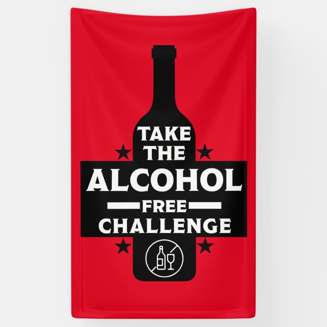  Alcohol Free And Sober Banner (Vertical)