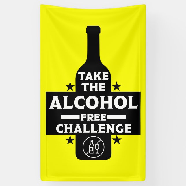  Alcohol Free And Sober Banner (Vertical)