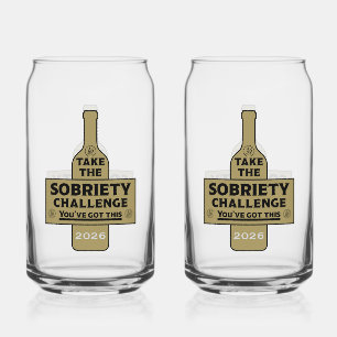 Alcohol Free And Sober Can Glass