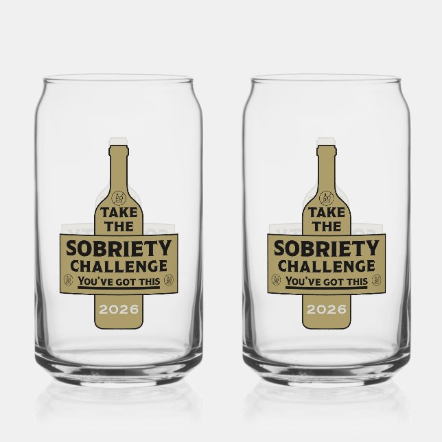  Alcohol Free And Sober Can Glass (Front)