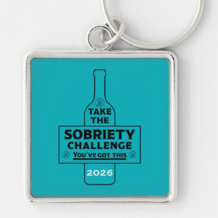 Alcohol Free And Sober Key Ring