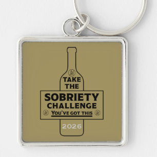 Alcohol Free And Sober Key Ring