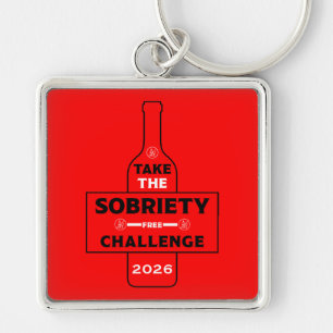 Alcohol Free And Sober Key Ring