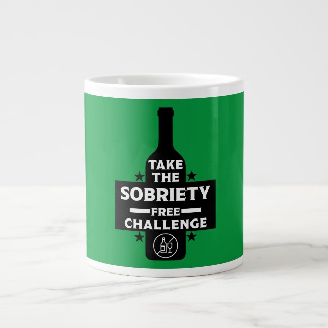  Alcohol Free And Sober Large Coffee Mug (Front)