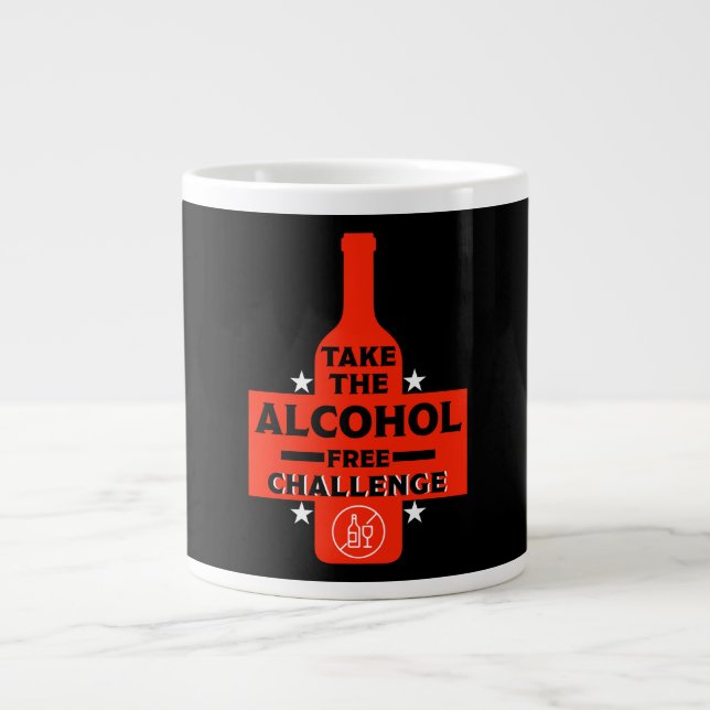  Alcohol Free And Sober Large Coffee Mug (Front)
