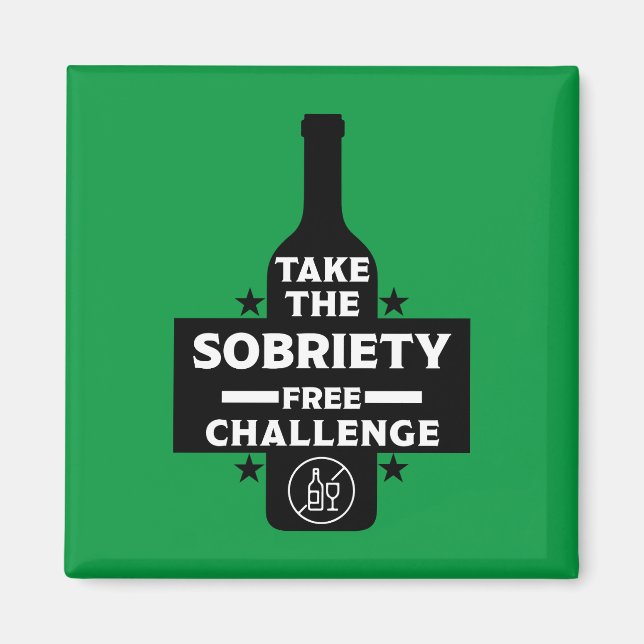  Alcohol Free And Sober Magnet (Front)