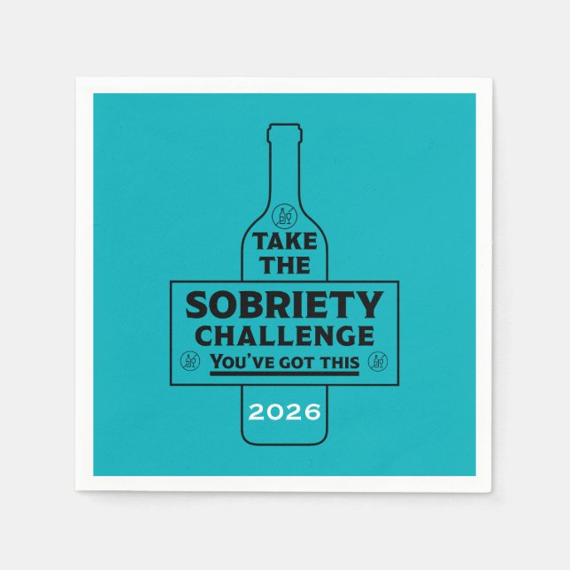  Alcohol Free And Sober Napkin (Front)