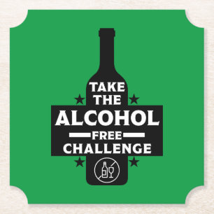 Alcohol Free And Sober Paper Coaster