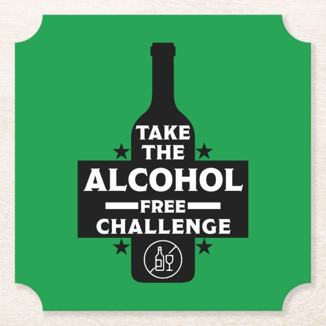  Alcohol Free And Sober Paper Coaster (Front)
