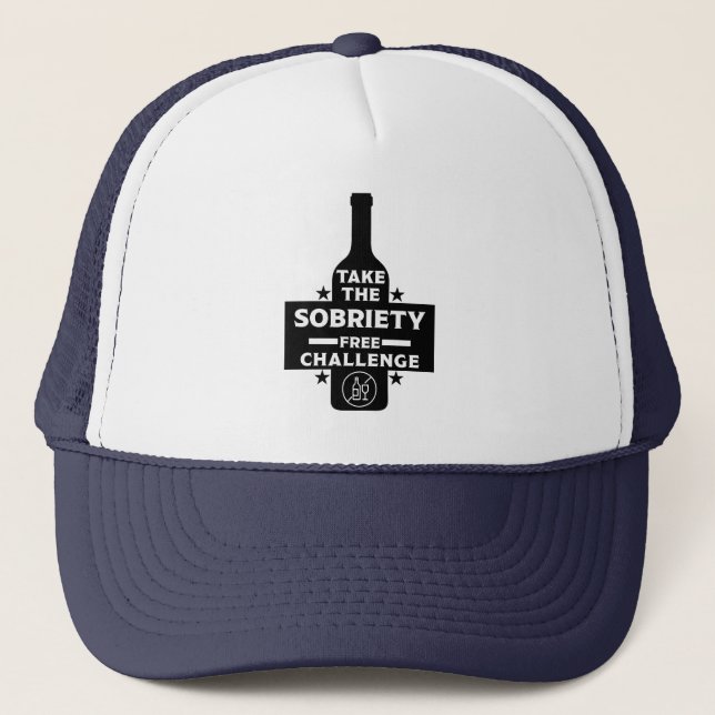  Alcohol Free And Sober Trucker Hat (Front)