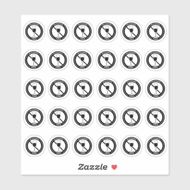 Alcohol Free Wedding Place Card Mini Meal Choice (Sheet)