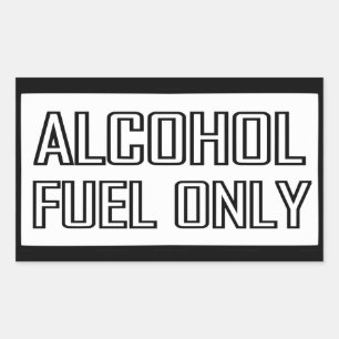 Alcohol Fuel Only Rectangular Sticker