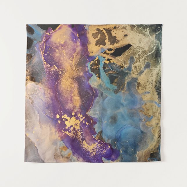 Alcohol Illustration. Decoration Paint. Bright Col Tapestry (Front)