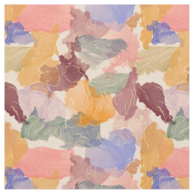 Alcohol Ink Abstract Fabric (Close Up)