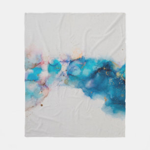 Alcohol Ink Art. Abstract painting. Alcohol Ink ba Fleece Blanket