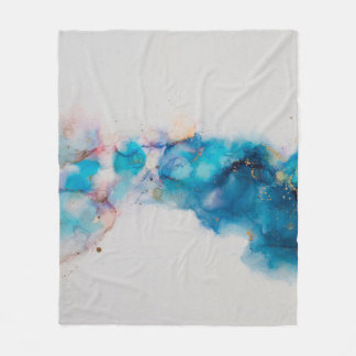 Alcohol Ink Art. Abstract painting. Alcohol Ink ba Fleece Blanket