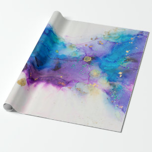 Alcohol Ink Art. Abstract painting. Alcohol Ink ba Wrapping Paper