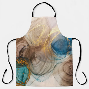 Alcohol Ink, Bleached Mineral Abstract. Apron