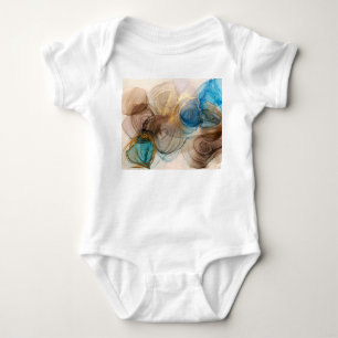 Alcohol Ink, Bleached Mineral Abstract. Baby Bodysuit