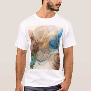 Alcohol Ink, Bleached Mineral Abstract. T-Shirt