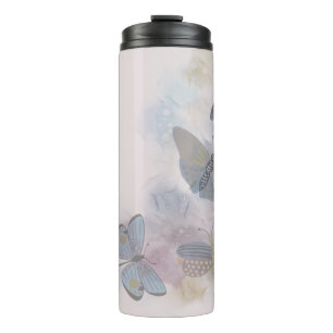 Alcohol Ink Butterflies Thermal Tumbler