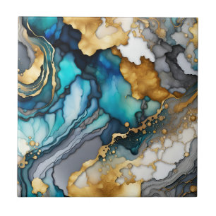 Alcohol Ink Ceramic Tile