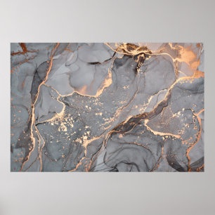 Alcohol ink colors translucent. Abstract multicolo Poster