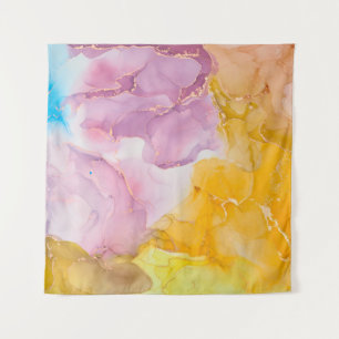 Alcohol ink colors translucent. Fluid Art. Modern  Tapestry