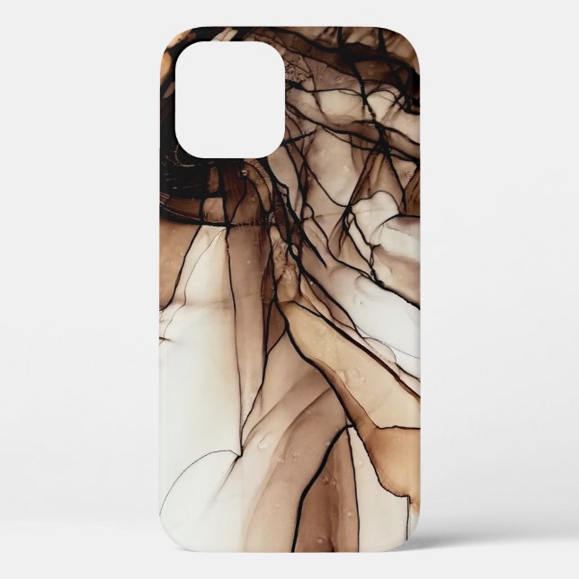 Alcohol Ink Colour. Grey Handmade Marble Texture.  Case-Mate iPhone Case (Back)
