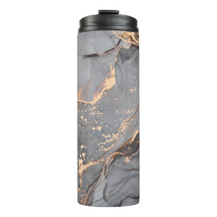 Alcohol ink colours translucent. Abstract multicol Thermal Tumbler