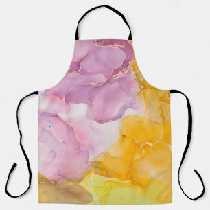 Alcohol ink colours translucent. Fluid Art. Modern Apron