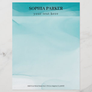 Alcohol Ink Custom Letterhead