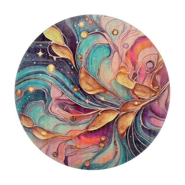 Alcohol Ink Cutting Board (Front)