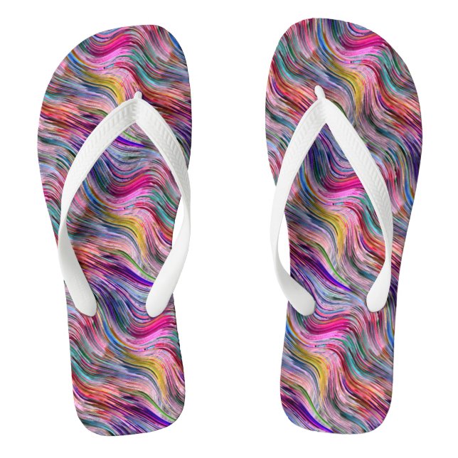 Alcohol Ink Pair of Flip Flops (Footbed)