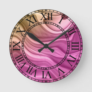 Alcohol Ink Set Aurora Digital Paper Round Clock
