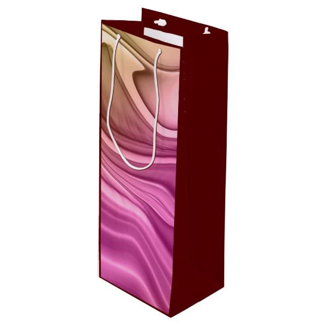 Alcohol Ink Set Aurora Digital Paper Wine Gift Bag (Front Angled)