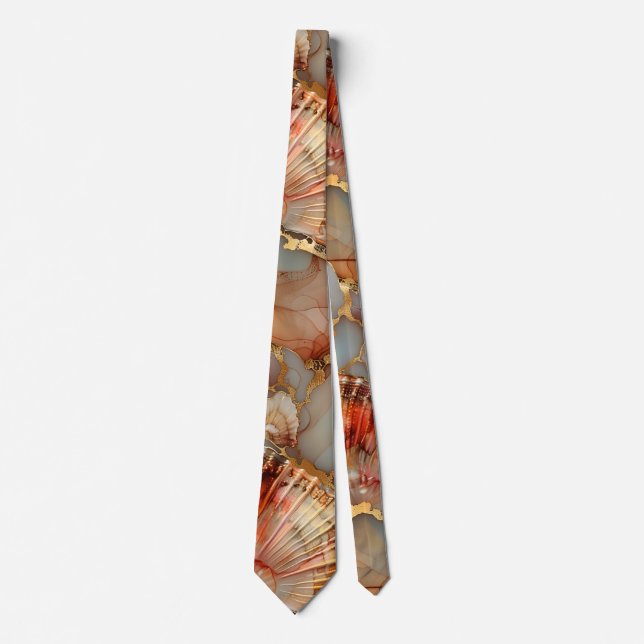 Alcohol Ink Shell Tie (Front)