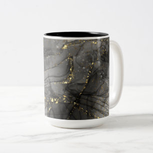 Alcohol Ink Two-Tone Coffee Mug