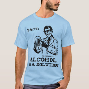 Alcohol is a Solution in Chemistry Retro T-Shirt