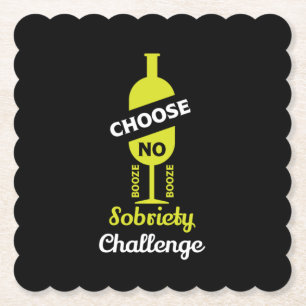 Alcohol Sobriety Alcohol Free Teetotal Support   Paper Coaster