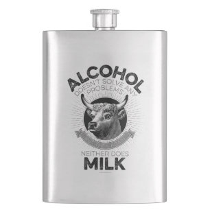 Alcohol vs. Milk Hip Flask