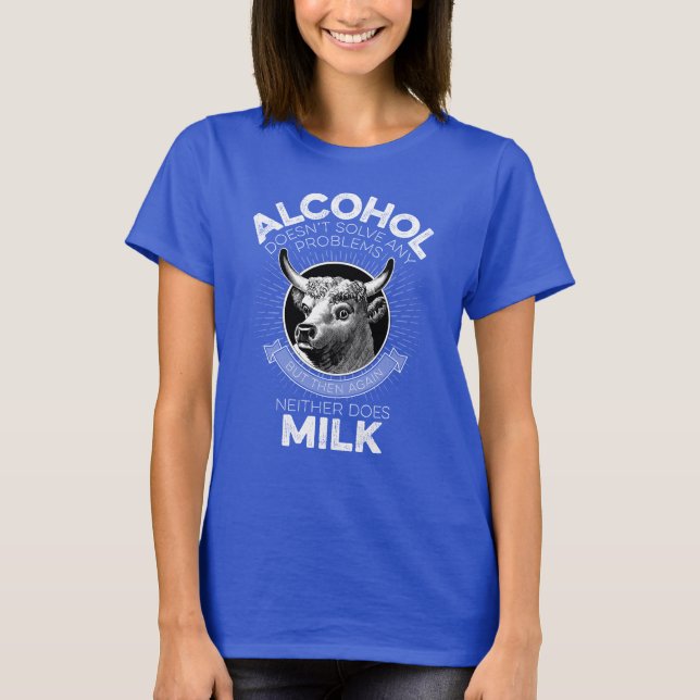 Alcohol vs. Milk T-Shirt (Front)