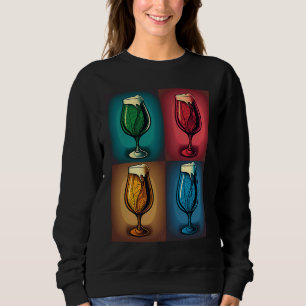 Alcoholic Drinks Enthusiast Pop Style Glasses Of B Sweatshirt