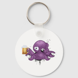 Alcoholic octopus key ring
