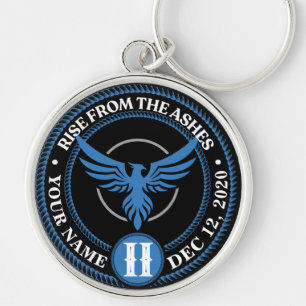 Alcoholics Anonymous Phoenix Medallion Coin Key Ring